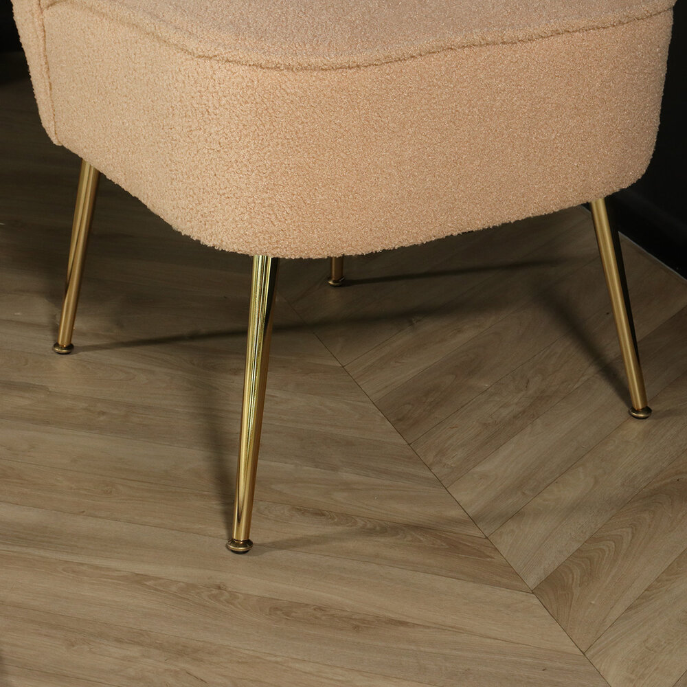 Canapé-fauteuil 1 personne rose clair en tissu teddy Canapé-fauteuil 1 personne rose clair en tissu teddy