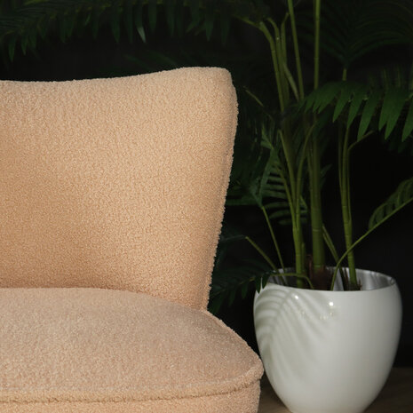 Lizzely Garden & Living Canapé-fauteuil 1 personne rose clair en tissu teddy Lizzely Garden & Living Canapé-fauteuil 1 personne rose clair en tissu teddy