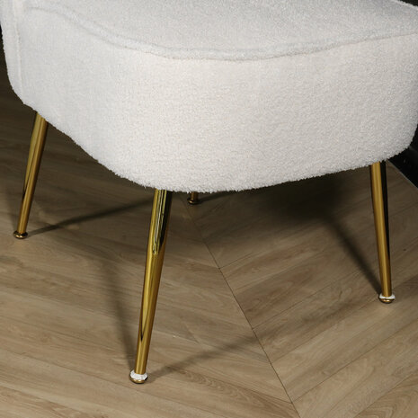 Lizzely Garden & Living Canapé-fauteuil 1 personne blanc en tissu teddy Lizzely Garden & Living Canapé-fauteuil 1 personne blanc en tissu teddy