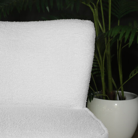 Lizzely Garden & Living Canapé-fauteuil 1 personne blanc en tissu teddy Lizzely Garden & Living Canapé-fauteuil 1 personne blanc en tissu teddy