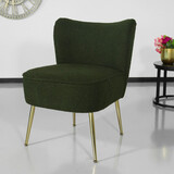 Lizzely Garden & Living Canapé-fauteuil 1 personne vert en tissu teddy