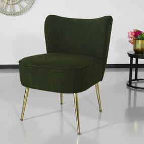Lizzely Garden & Living Canapé-fauteuil 1 personne vert en tissu teddy Lizzely Garden & Living Canapé-fauteuil 1 personne vert en tissu teddy