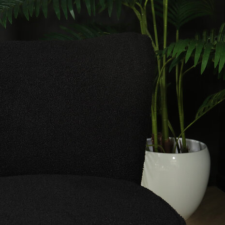 Lizzely Garden & Living Canapé-fauteuil 1 personne noir en tissu teddy Lizzely Garden & Living Canapé-fauteuil 1 personne noir en tissu teddy