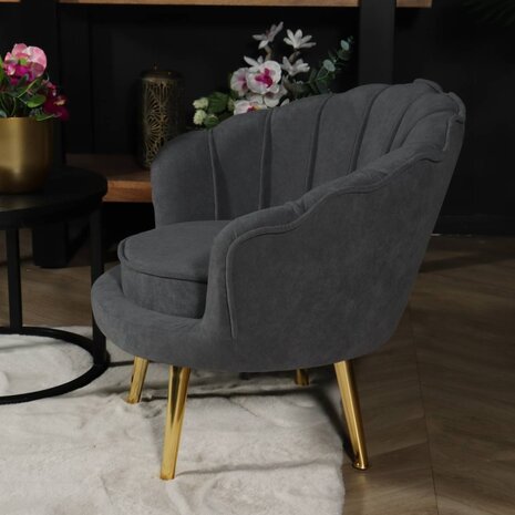 Lizzely Garden & Living Fauteuil enfant Belle gris foncé canapé 1 place