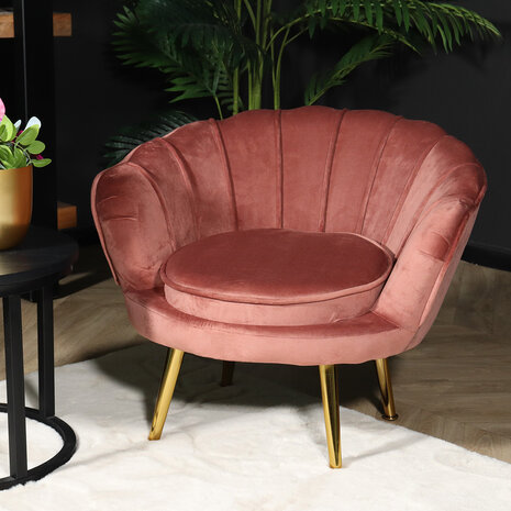 Lizzely Garden & Living Fauteuil enfant Belle vieux rose canapé 1 place