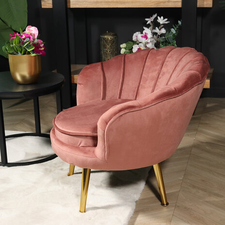 Lizzely Garden & Living Fauteuil enfant Belle vieux rose canapé 1 place