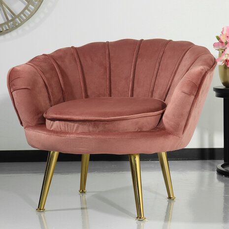Lizzely Garden & Living Fauteuil enfant Belle vieux rose canapé 1 place