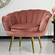Lizzely Garden & Living Fauteuil enfant Belle vieux rose canapé 1 place