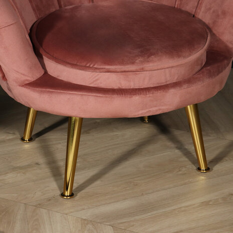 Lizzely Garden & Living Fauteuil enfant Belle vieux rose canapé 1 place