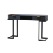 Lizzely Garden & Living Coiffeuse Georgia en bois de manguier massif 2 tiroirs 120cm table de maquillage noir