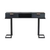 Lizzely Garden & Living Coiffeuse Georgia en bois de manguier massif 2 tiroirs 120cm table de maquillage noir Lizzely Garden & Living Coiffeuse Georgia en bois de manguier massif 2 tiroirs 120cm table de maquillage noir