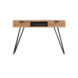 Lizzely Garden & Living Coiffeuse Samira en bois de manguier massif 2 tiroirs 120cm table de maquillage