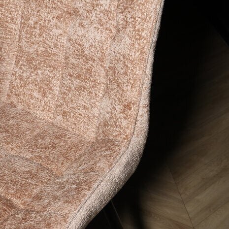 Lizzely Garden & Living Chaise de salle à manger De Vince en velours chenillé taupe