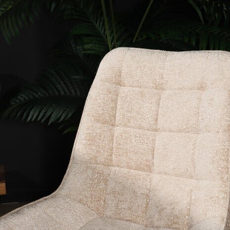 Lizzely Garden & Living Chaise de salle à manger De Vince en velours chenillé beige Lizzely Garden & Living Chaise de salle à manger De Vince en velours chenillé beige