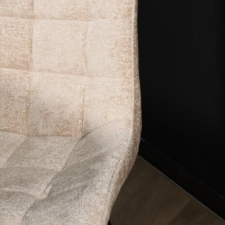 Lizzely Garden & Living Chaise de salle à manger De Vince en velours chenillé beige Lizzely Garden & Living Chaise de salle à manger De Vince en velours chenillé beige