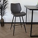 Lizzely Garden & Living Tabouret de bar Corinne style industriel anthracite