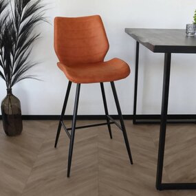 Lizzely Garden & Living Tabouret de bar Corinne style industriel cognac