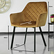 Lizzely Garden & Living Chaise de salle à manger Yurgan velours marron avec accoudoirs Lizzely Garden & Living Chaise de salle à manger Yurgan velours marron avec accoudoirs