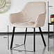 Lizzely Garden & Living Chaise de salle à manger avec accoudoirs Yurgan sable velours