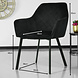 Lizzely Garden & Living Chaise de salle à manger Yurgan velours noir avec accoudoirs Lizzely Garden & Living Chaise de salle à manger Yurgan velours noir avec accoudoirs