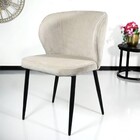 Chaise de salle à manger Coco en velours côtelé sable Chaise de salle à manger Coco en velours côtelé sable