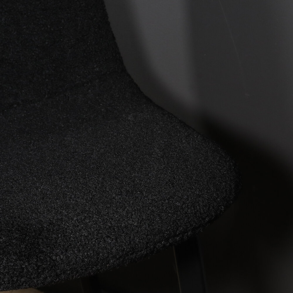 Chaise de salle à manger Simpy teddy bouclé noir Chaise de salle à manger Simpy teddy bouclé noir