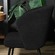 Lizzely Garden & Living Chaise de salle à manger teddy bouclé noir Felix