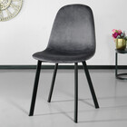 Chaise de salle à manger Simpy velours gris Chaise de salle à manger Simpy velours gris