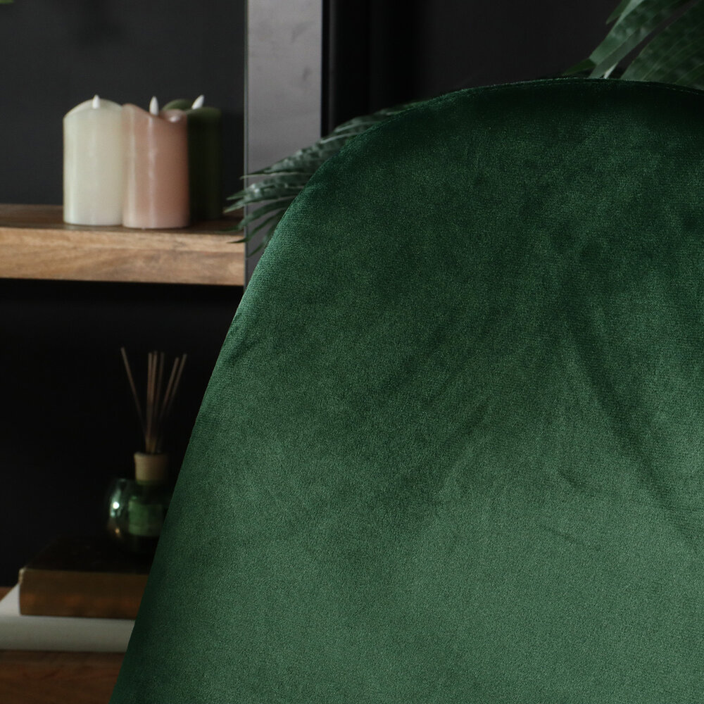 Chaise de salle à manger Simpy velours vert foncé