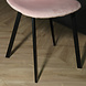 Lizzely Garden & Living Chaise de salle à manger Simpy velours rose