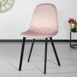 Lizzely Garden & Living Chaise de salle à manger Simpy velours rose Lizzely Garden & Living Chaise de salle à manger Simpy velours rose