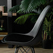 Lizzely Garden & Living Chaise de salle à manger Avy noir avec rembourrage à l'assise Lizzely Garden & Living Chaise de salle à manger Avy noir avec rembourrage à l'assise