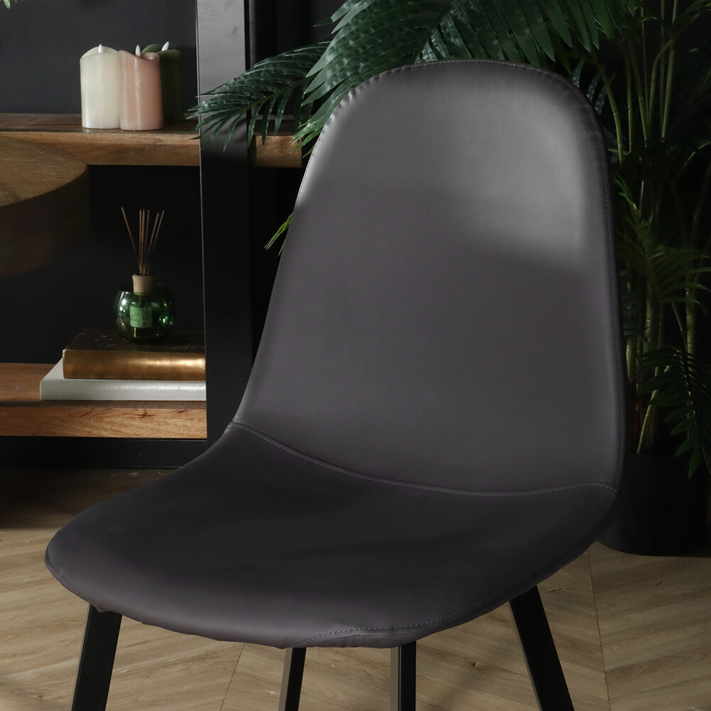Chaise de salle à manger Simpy anthracite