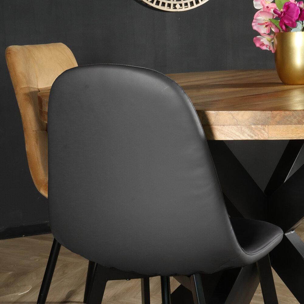 Chaise de salle à manger Simpy anthracite