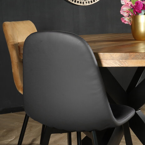 Lizzely Garden & Living Chaise de salle à manger Simpy anthracite