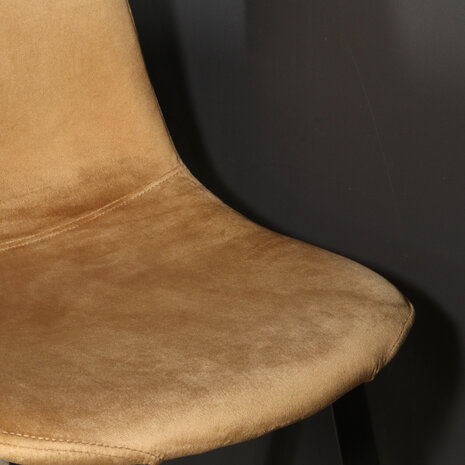 Lizzely Garden & Living Chaise de salle à manger Simpy velours marron