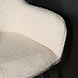Lizzely Garden & Living Chaise de salle à manger avec accoudoirs Yurgan teddy bouclé blanc cassé
