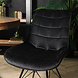 Lizzely Garden & Living Chaise de salle à manger industrielle en velours noir Lux Lizzely Garden & Living Chaise de salle à manger industrielle en velours noir Lux