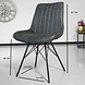Lizzely Garden & Living Chaise de salle à manger Chesro industrielle gris Lizzely Garden & Living Chaise de salle à manger Chesro industrielle gris