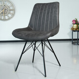 Lizzely Garden & Living Chaise de salle à manger Chesro industrielle gris