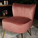 Lizzely Garden & Living Canapé-fauteuil 1 place Rilaan en velours vieux rose Lizzely Garden & Living Canapé-fauteuil 1 place Rilaan en velours vieux rose