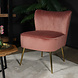 Lizzely Garden & Living Canapé-fauteuil 1 place Rilaan en velours vieux rose Lizzely Garden & Living Canapé-fauteuil 1 place Rilaan en velours vieux rose