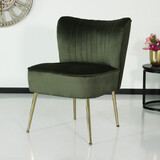 Lizzely Garden & Living Canapé-fauteuil 1 place Rilaan en velours vert foncé