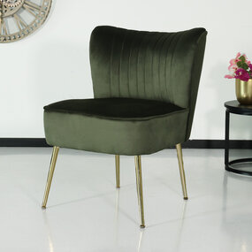 Lizzely Garden & Living Canapé-fauteuil 1 place Rilaan en velours vert foncé Lizzely Garden & Living Canapé-fauteuil 1 place Rilaan en velours vert foncé