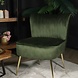 Lizzely Garden & Living Canapé-fauteuil 1 place Rilaan en velours vert foncé Lizzely Garden & Living Canapé-fauteuil 1 place Rilaan en velours vert foncé
