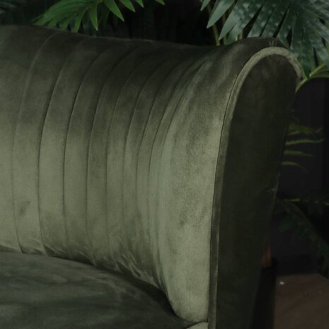 Lizzely Garden & Living Canapé-fauteuil 1 place Rilaan en velours vert foncé Lizzely Garden & Living Canapé-fauteuil 1 place Rilaan en velours vert foncé