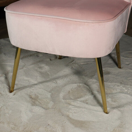 Lizzely Garden & Living Canapé-fauteuil 1 place Rilaan en velours rose Lizzely Garden & Living Canapé-fauteuil 1 place Rilaan en velours rose