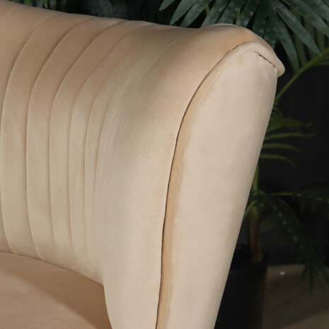Lizzely Garden & Living Canapé-fauteuil 1 place Rilaan en velours sable Lizzely Garden & Living Canapé-fauteuil 1 place Rilaan en velours sable