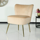 Canapé-fauteuil 1 place Rilaan en velours sable Canapé-fauteuil 1 place Rilaan en velours sable