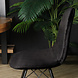 Lizzely Garden & Living Chaise de salle à manger industrielle Finn en velours noir Lizzely Garden & Living Chaise de salle à manger industrielle Finn en velours noir